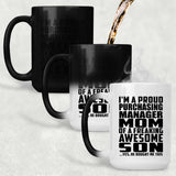 Proud Purchasing Manager Mom Of Awesome Son - 15 Oz Color Changing Mug
