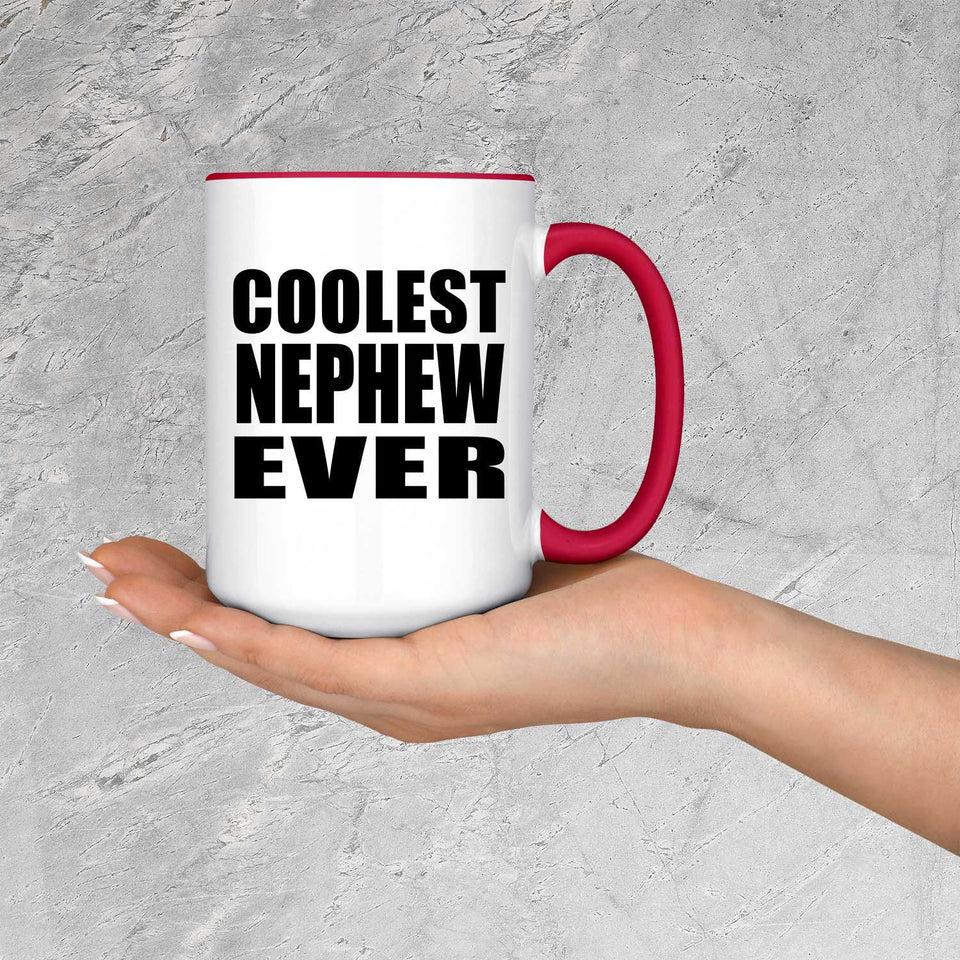 Coolest Nephew Ever - 15oz Accent Mug Red