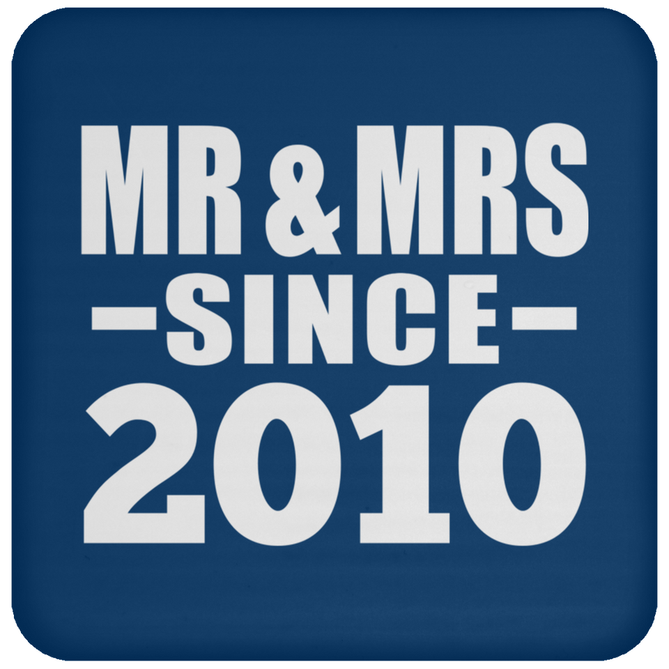 14th Anniversary Mr & Mrs Since 2010 - Drink Coaster