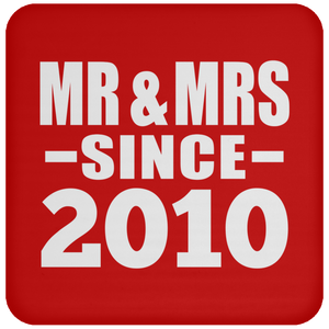 14th Anniversary Mr & Mrs Since 2010 - Drink Coaster