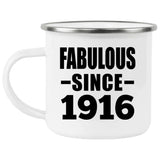 108th Birthday Fabulous Since 1916 - 12oz Camping Mug