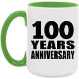 100th Anniversary 100 Years Anniversary - 15oz Accent Mug Green