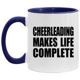 Cheerleading Makes Life Complete - 11oz Accent Mug Purple