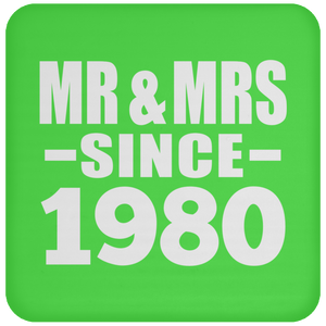44th Anniversary Mr & Mrs Since 1980 - Drink Coaster