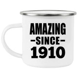 114th Birthday Amazing Since 1910 - 12oz Camping Mug