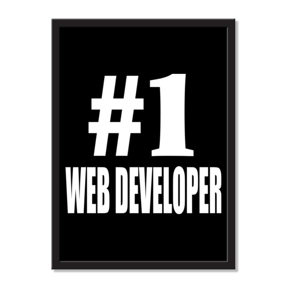 Number One #1 Web Developer - Portrait Frame Photo Tile
