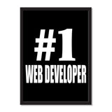 Number One #1 Web Developer - Portrait Frame Photo Tile