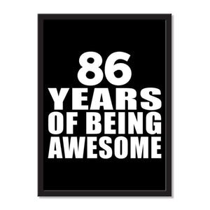 86 Years Of Being Awesome - Portrait Frame Photo Tile