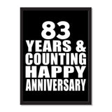 83 Years & Counting Happy Anniversary - Portrait Frame Photo Tile
