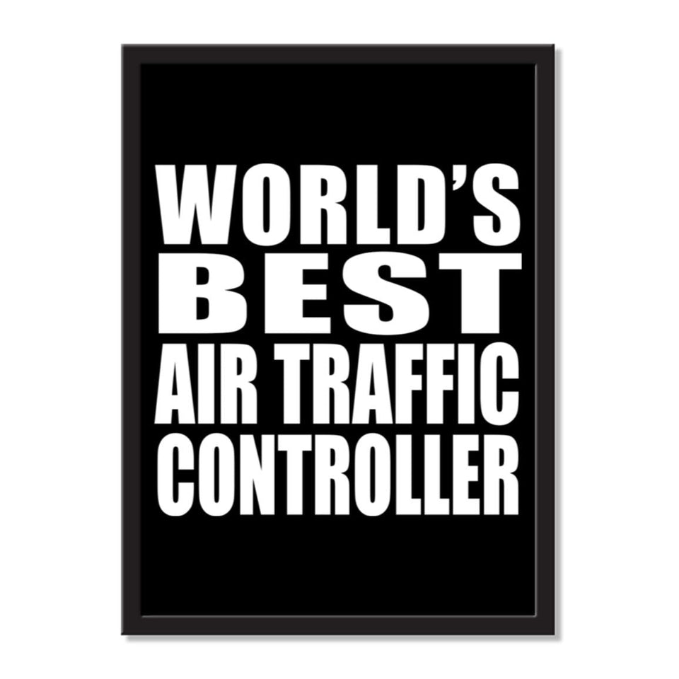 World's Best Air Traffic Controller - Portrait Frame Photo Tile