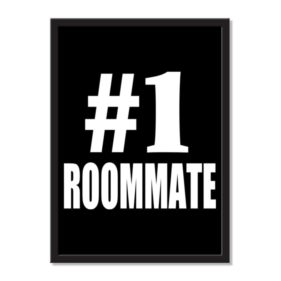 Number One #1 Roommate - Portrait Frame Photo Tile