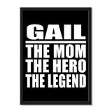 Gail The Mom The Hero The Legend - Portrait Frame Photo Tile
