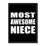 Most Awesome Niece - Portrait Frame Photo Tile