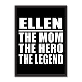 Ellen The Mom The Hero The Legend - Portrait Frame Photo Tile