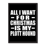 All I Want For Christmas Is My Plott Hound - Portrait Frame Photo Tile