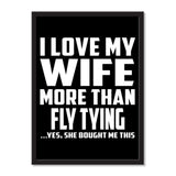 I Love My Wife More Than Fly Tying ...Yes, She Bought Me This - Portrait Frame Photo Tile