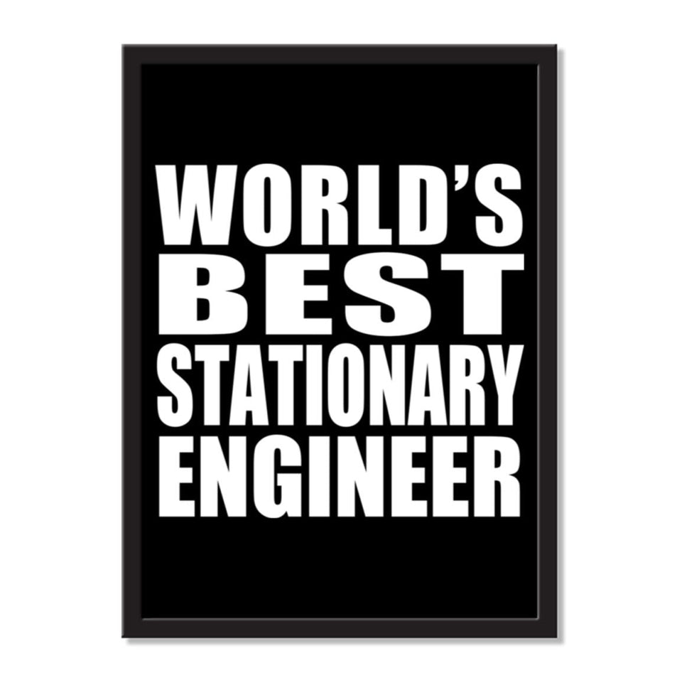 World's Best Stationary Engineer - Portrait Frame Photo Tile