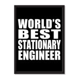 World's Best Stationary Engineer - Portrait Frame Photo Tile