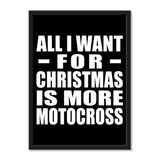 All I Want For Christmas Is More Motocross - Portrait Frame Photo Tile