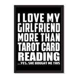 I Love My Girlfriend More Than Tarot Card Reading ...She Bought Me This - Portrait Frame Photo Tile
