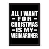 All I Want For Christmas Is My Weimaraner - Portrait Frame Photo Tile