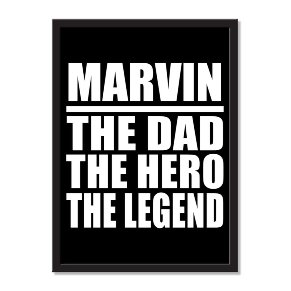 Marvin The Dad The Hero The Legend - Portrait Frame Photo Tile