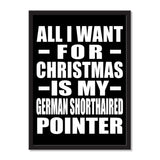 All I Want For Christmas Is My German Shorthaired Pointer - Portrait Frame Photo Tile