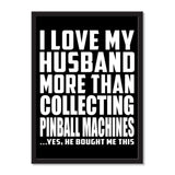 I Love My Husband More Than Collecting Pinball Machines ...He Bought Me This - Portrait Frame Photo Tile