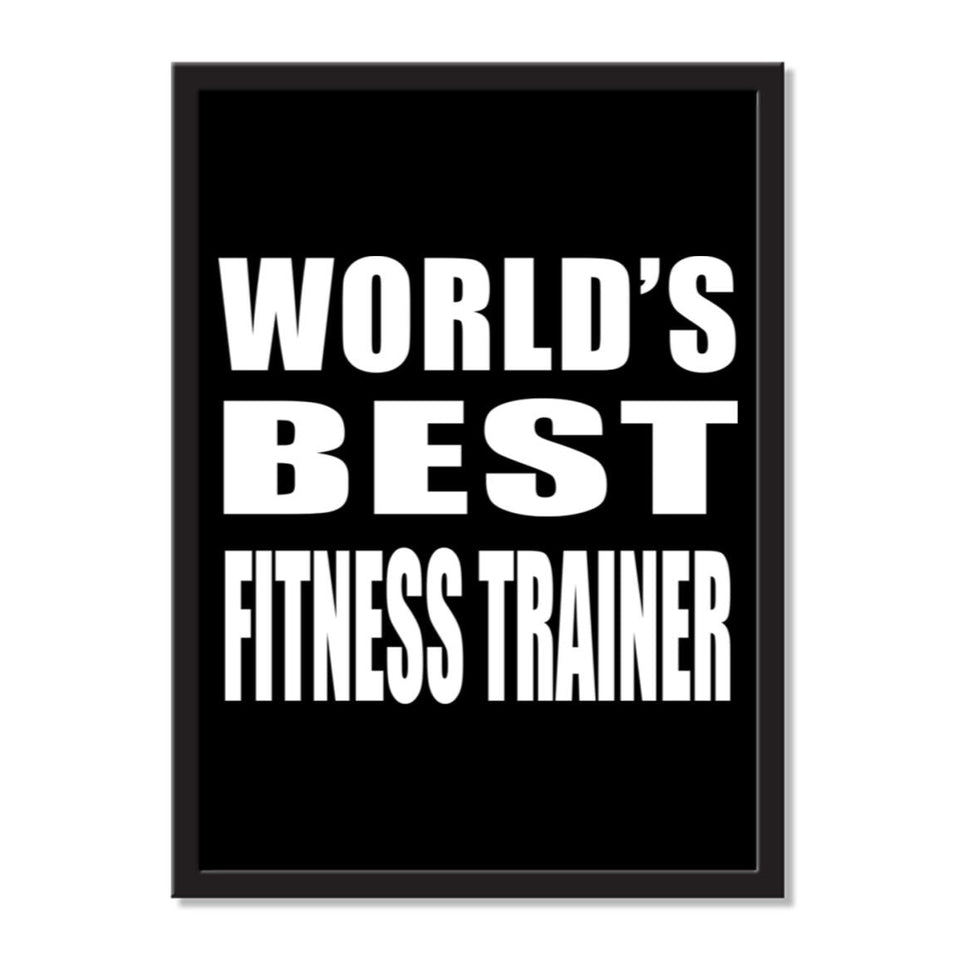 World's Best Fitness Trainer - Portrait Frame Photo Tile