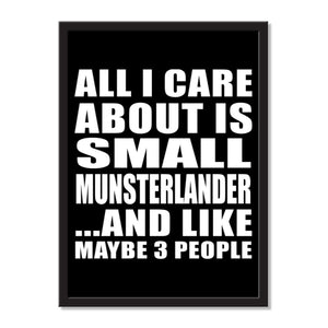 All I Care About Is Small Munsterlander And Like Maybe 3 People - Portrait Frame Photo Tile