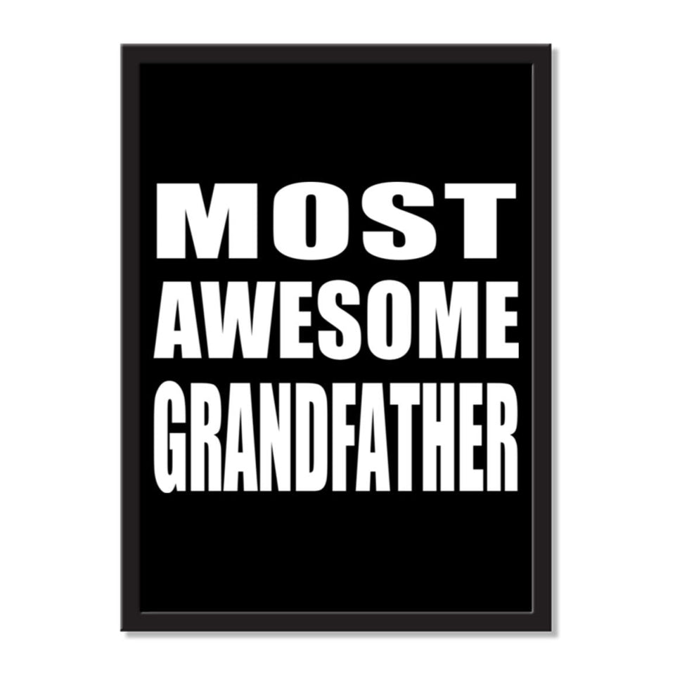 Most Awesome Grandfather - Portrait Frame Photo Tile