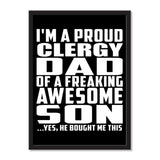 I'm A Proud Clergy Dad Of A Freaking Awesome Son, He Bought Me This - Portrait Frame Photo Tile