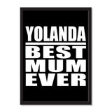 Yolanda Best Mum Ever - Portrait Frame Photo Tile