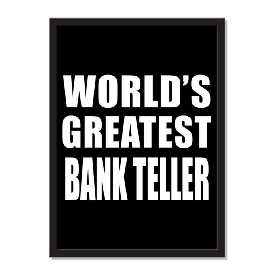 World's Greatest Bank Teller - Portrait Frame Photo Tile