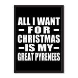 All I Want For Christmas Is My Great Pyrenees - Portrait Frame Photo Tile
