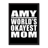 Amy World's Okayest Mom - Portrait Frame Photo Tile