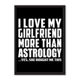 I Love My Girlfriend More Than Astrology ...She Bought Me This - Portrait Frame Photo Tile