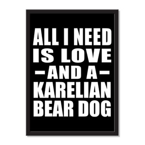 All I Need Is Love And A Karelian Bear Dog - Portrait Frame Photo Tile