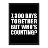 20th Anniversary 7,300 Days Together But Who's Counting - Portrait Frame Photo Tile
