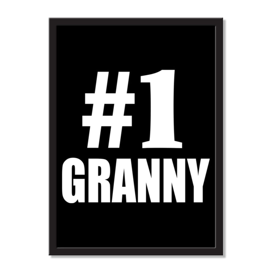 Number One #1 Granny - Portrait Frame Photo Tile
