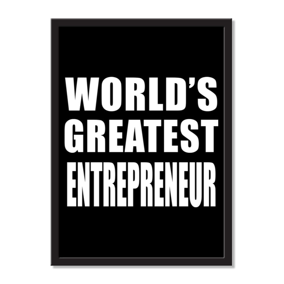 World's Greatest Entrepreneur - Portrait Frame Photo Tile