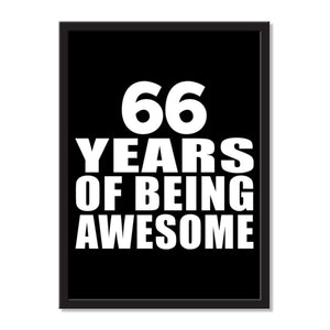 66 Years Of Being Awesome - Portrait Frame Photo Tile