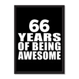 66 Years Of Being Awesome - Portrait Frame Photo Tile