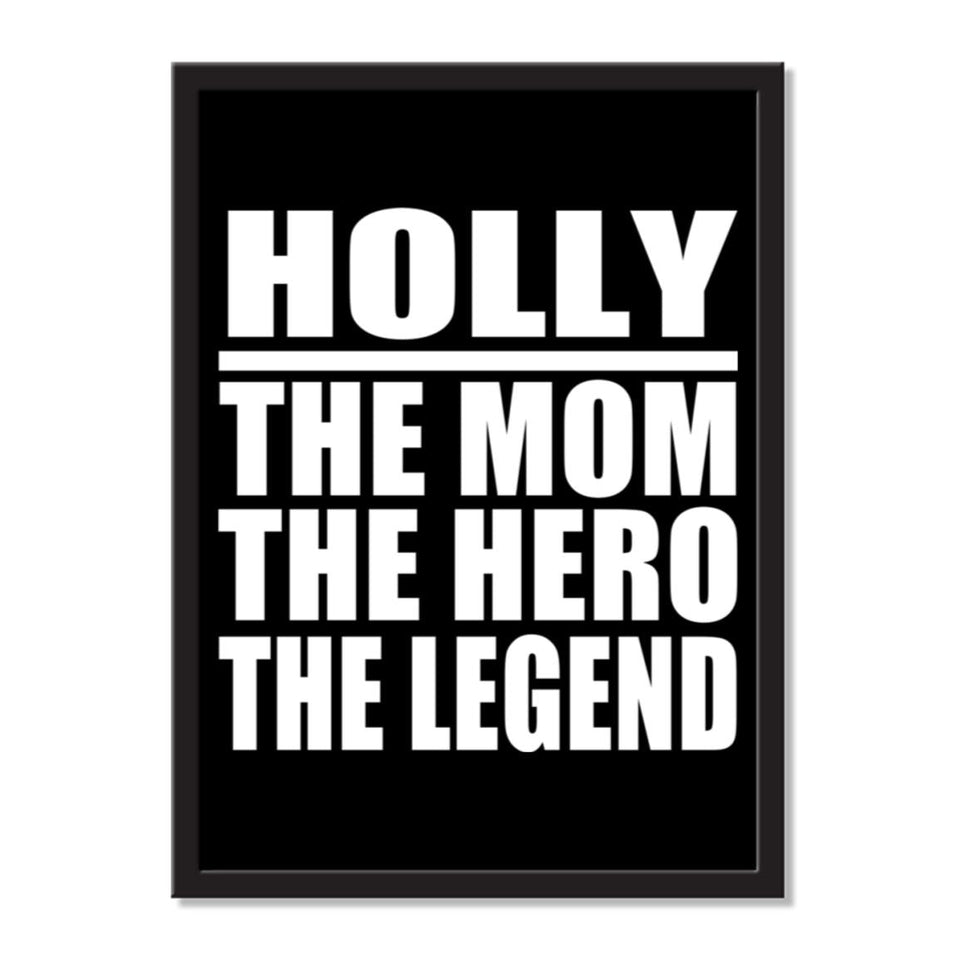 Holly The Mom The Hero The Legend - Portrait Frame Photo Tile