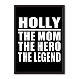 Holly The Mom The Hero The Legend - Portrait Frame Photo Tile