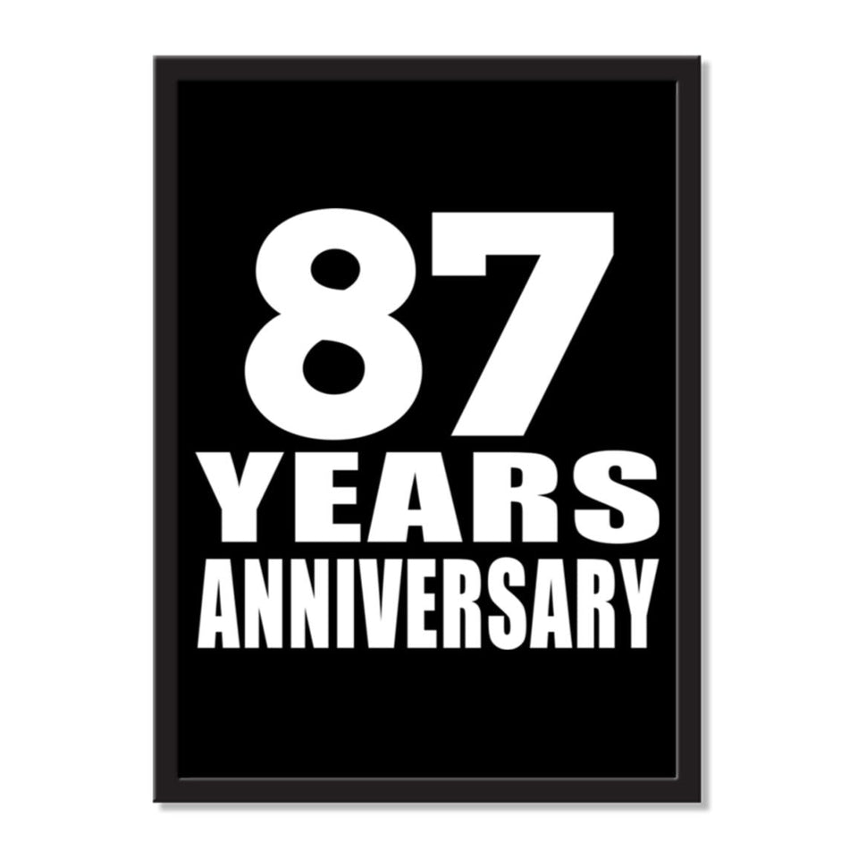 87 Years Anniversary - Portrait Frame Photo Tile
