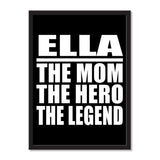 Ella The Mom The Hero The Legend - Portrait Frame Photo Tile