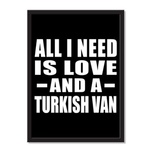 All I Need Is Love And A Turkish Van - Portrait Frame Photo Tile