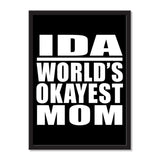 Ida World's Okayest Mom - Portrait Frame Photo Tile