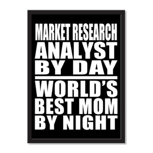 Market Research Analyst By Day World's Best Mom By Night - Portrait Frame Photo Tile